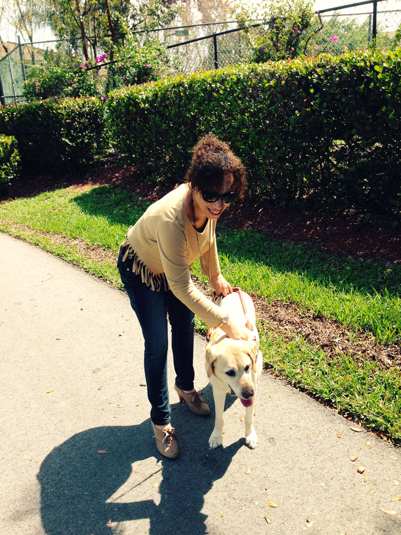 Kiskadee and guide dog Hollywood
